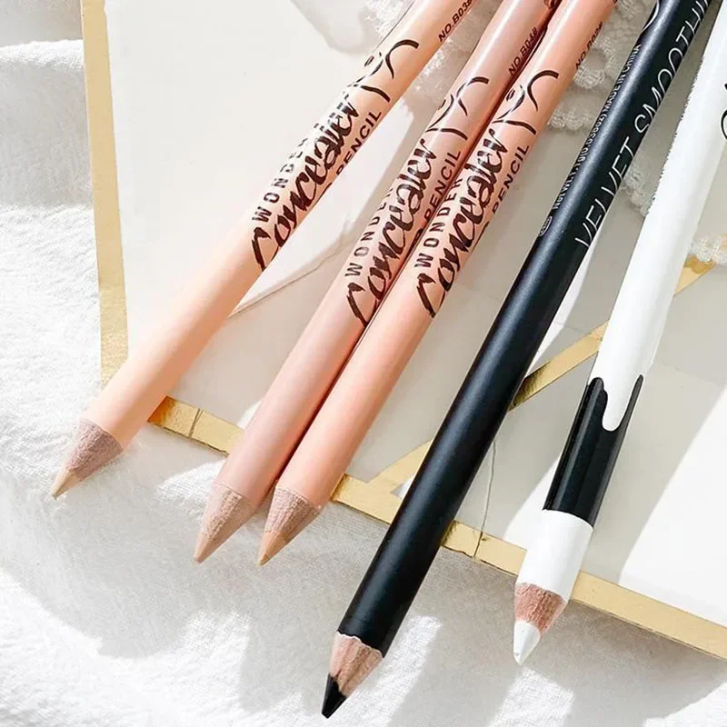 Concealer Pencil White Black Eyeliner Eyebrow Pencil Eyeliner Gel Sleeper Pencil Silkworm Cover Spot Repair Five Pack