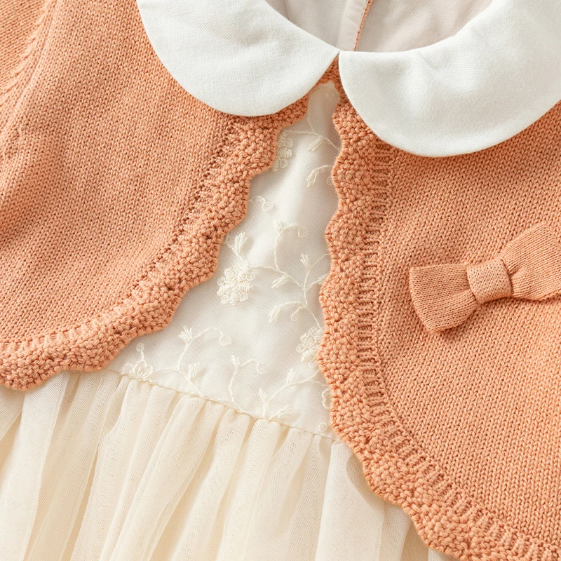 ديف بيلا الخريف الشتاء فستان الأميرة الفتيات طويلة الأكمام حفلة الدانتيل فستان شبكي الأطفال عيد الميلاد عيد ميلاد الملابس DB3241294 #5