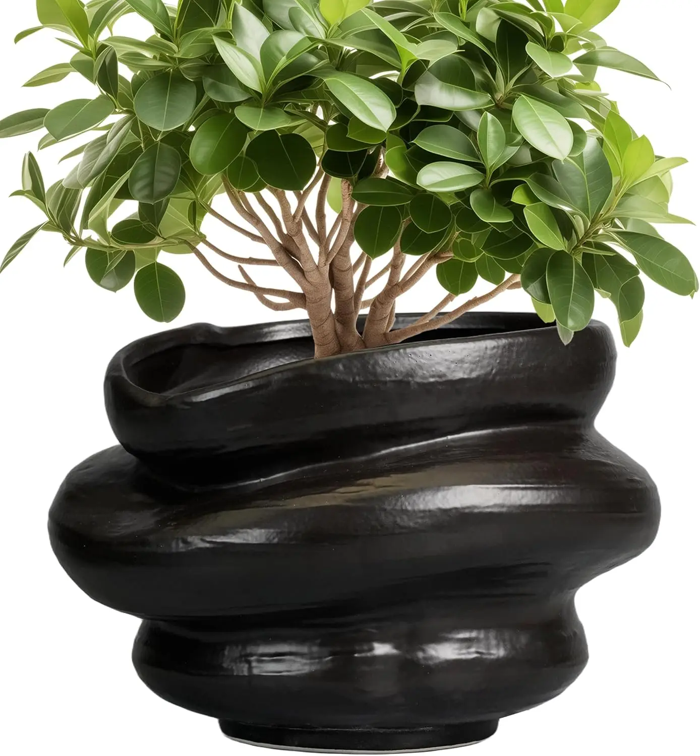 

Ceramic Pots for Plants 10.6 Inch - Bonsai Flower Pots for Indoor Plants with Drainage Hole, Decorative Outdoor Pot for Plant
