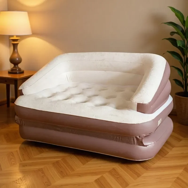 Portable Inflatable Double Sofa Outdoor Camping Thickened Folding Air Couch for Music Festival Beach Travel Comfortable