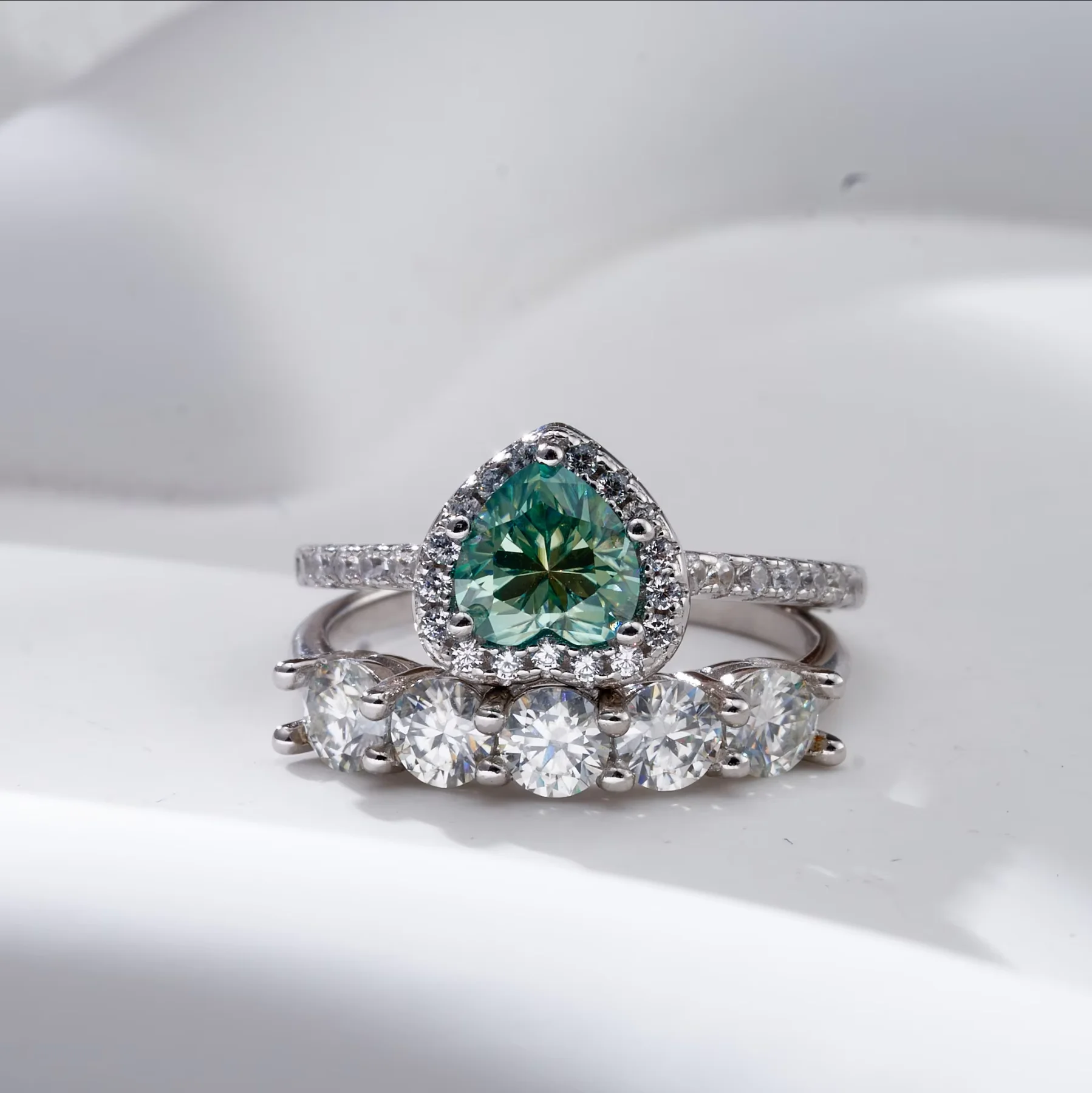 2.5Ct Moissanite Women's Wedding Ring Set D Color VVS1 925 Sterling Silver Luxury Engagement Fine Jewelry Gift wholesale