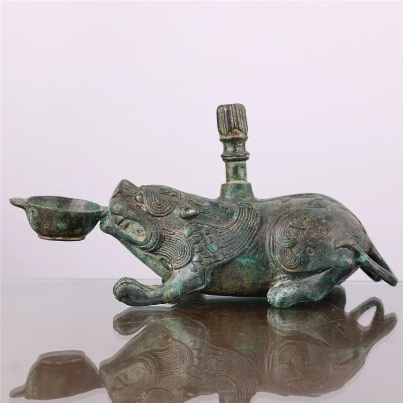 Ancient Bronze Museum Antique Ornament Toad Inkstone Well-Packaged Exquisite Craftsmanship Collection