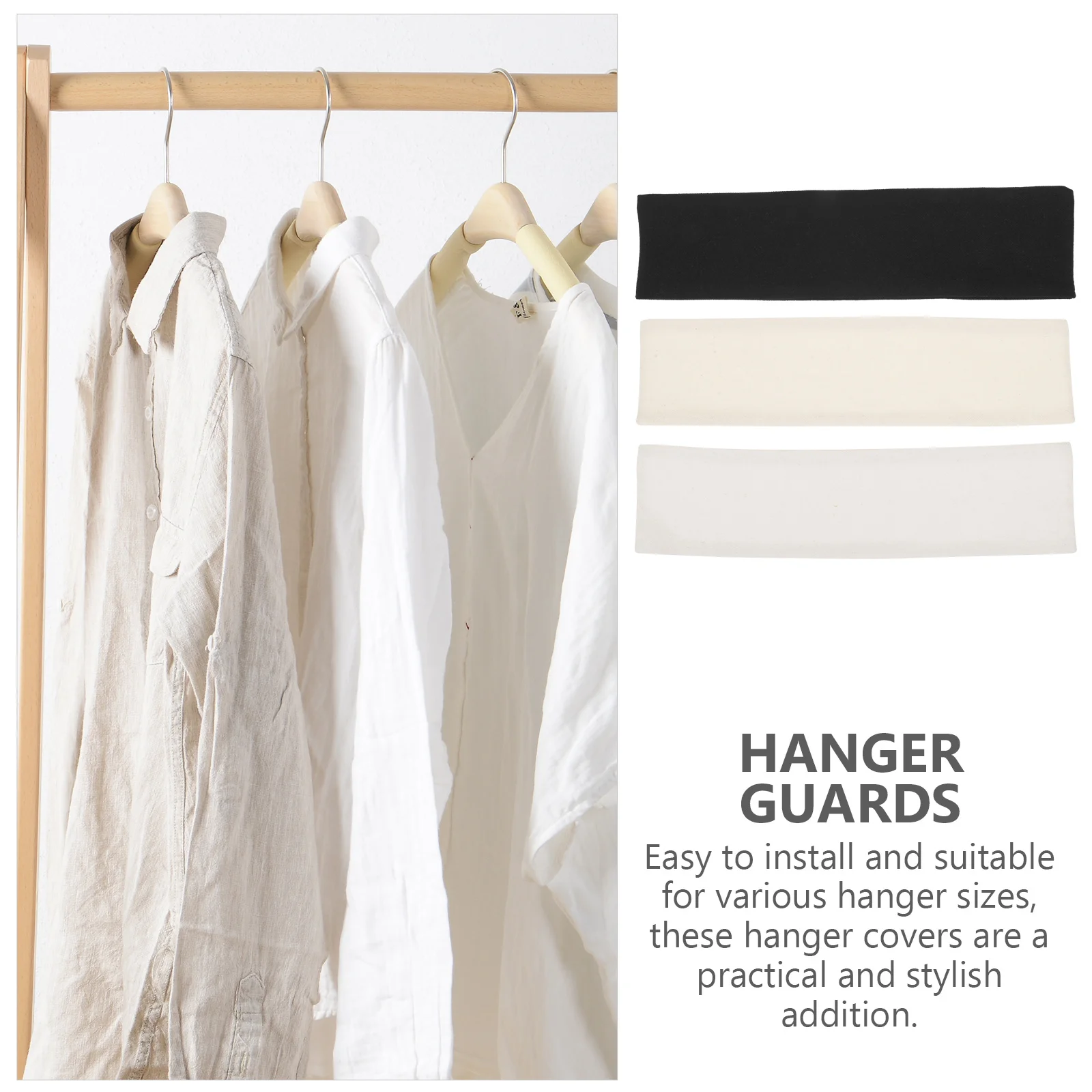 

3Pcs Dress Hanger Cover Non-Slip Shoulder Protector for Coat Blouse Garment Preservation Closet Hanger Accessories