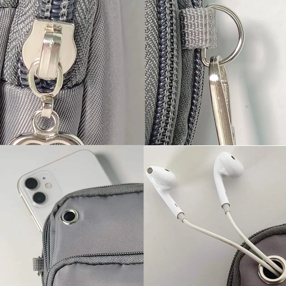 Mobile Phone Bag Wrist Pack Wallets Card Holder Shoulder Bags for Apple/Huawei/Xiaomi Cell Phone Packet Travel Print Arm Purse