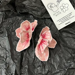 New European And American Minority Personality Drop Oil Color Petal Fan Earrings Holiday Wind Fashion Flower Earrings