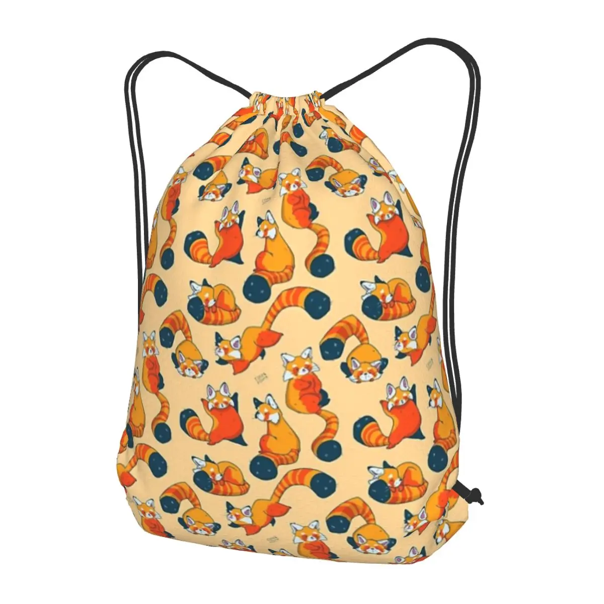 

Red Panda Animal Backpacks Casual Drawstring Bundle Pocket Sports Bag Book Bags for Travel Students
