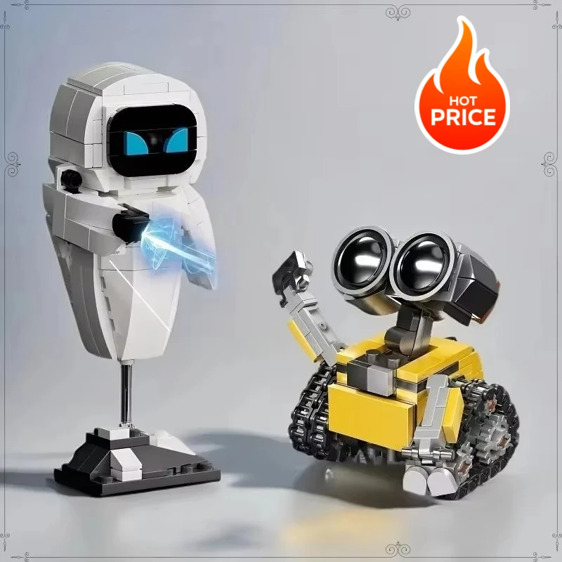 AA Wall.E Eve Small Particle Robot Assembly Model Kit Action Figure Boy Educational Toy Buildable Collectible No Special Effects