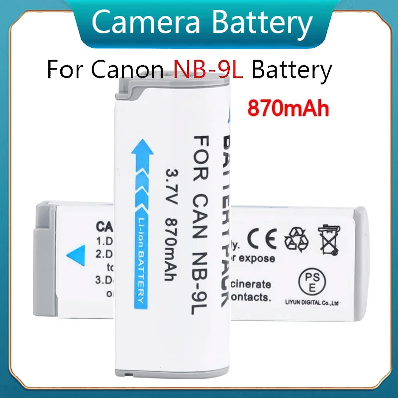 

870mAH NB-9L NB 9L Battery For Canon ELPH 510 520 530 HS PowerShot N SD4500 IS IXUS 1000 1100 500 HS IXY1 50S Camera Batteries