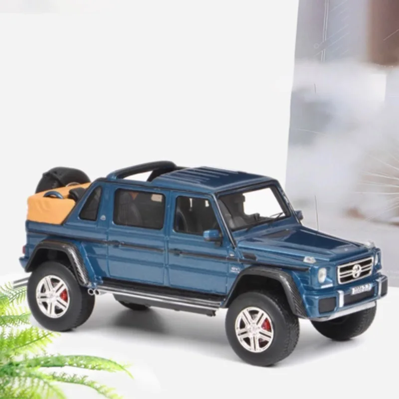 1:64 Scale Maybach G650 W463 Convertible Pickup Off-road Simulation Resin Car Model Static Display Collectible Toy Gift Souvenir