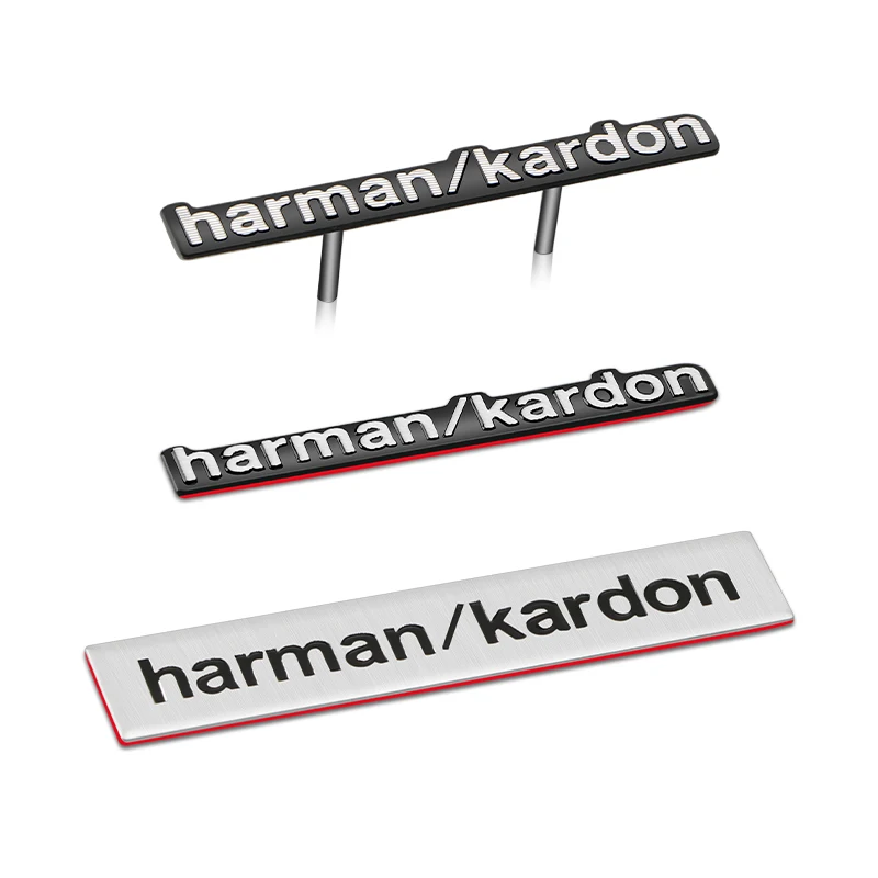 For BMW Mercedes Benz AMG Alfa Romeo Renault Mazda Toyota Ford Lada 3D Aluminum Harman/Kardon Badge Emblem Car Audio Stickers view 2