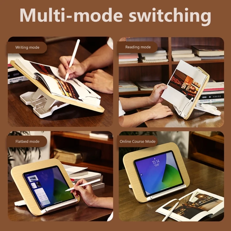 Mutifunctional Stand Hold Books Tablets 13.5x9.3in Book Holder For Reading Adjustable Book Stand With Page Holder Clip