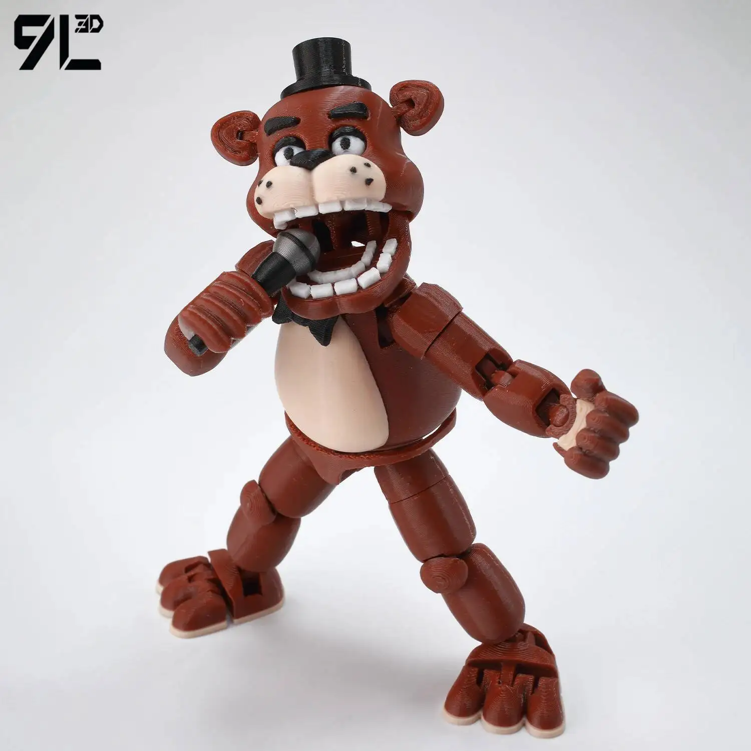 9L3D Gedruckter Freddy Titan13 FNAFs Bear's Midnight Harem Five Nights Beweglicher Abnehmbarer Spiel-Peripheriefigur Handfigur für Jungen – Detail 10