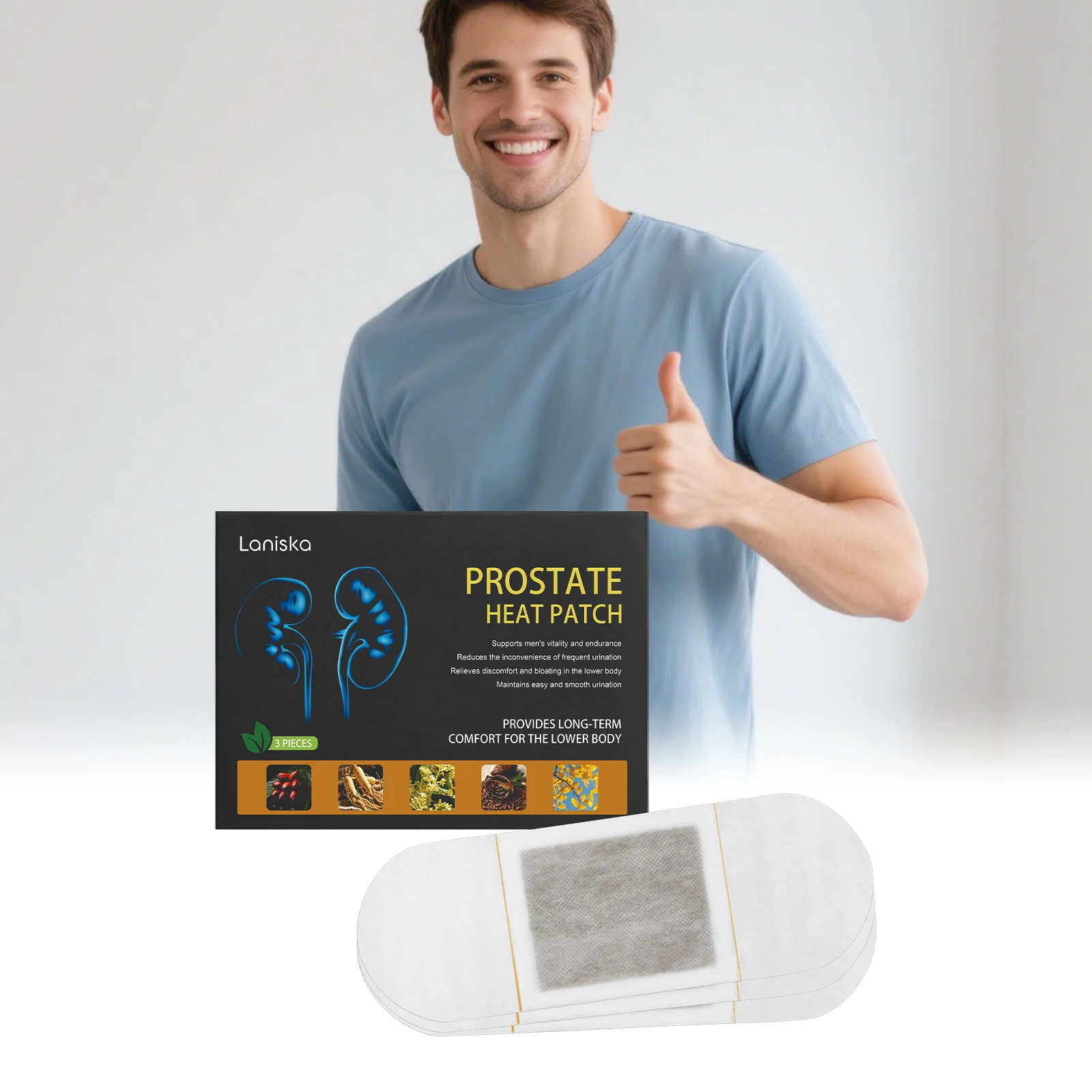 

Prostatitis Treatment Patch Repair Men Urethritis Treat Frequent Urination Tonifying Kidney Urological Kidney Care Herb Sticker