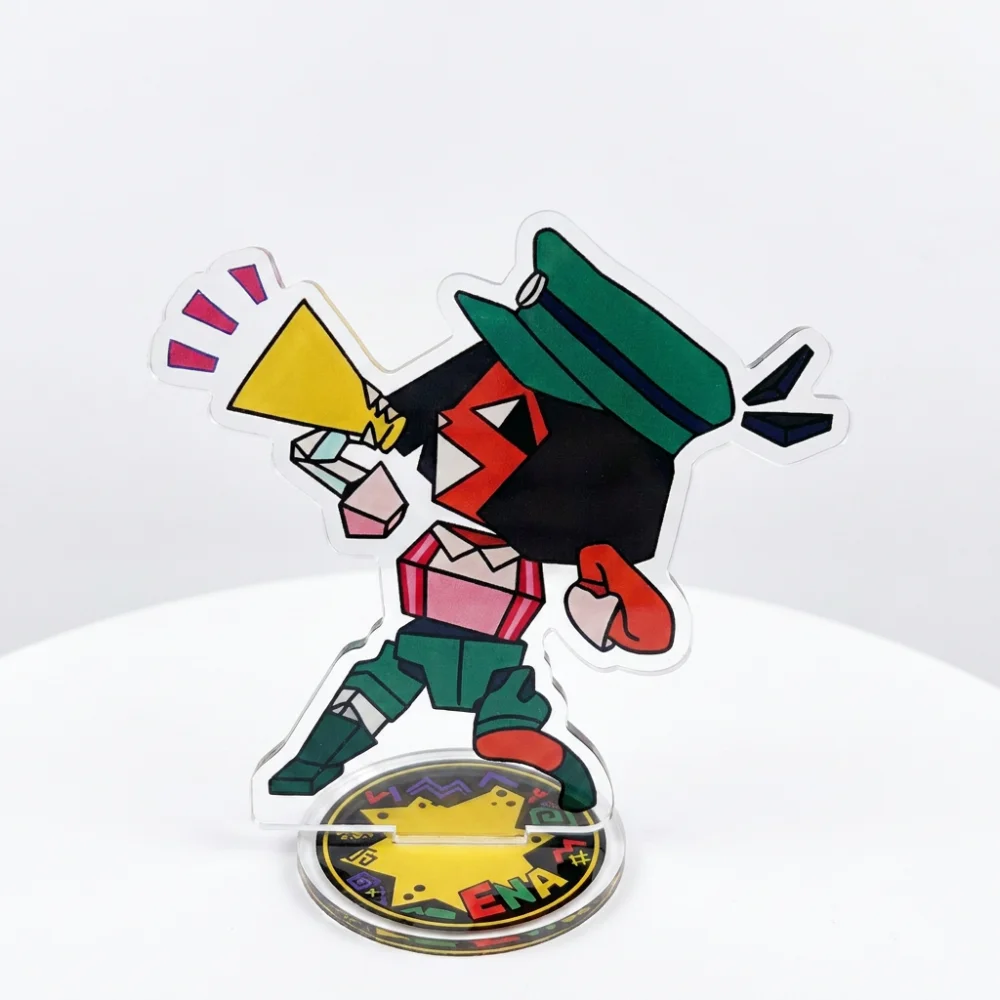 Hot Video Game 10cm Acrylic Stands Keychain for Desk Decor Ena Dream BBQ Coral Glasses Dratula Jewelry Gamer Fans Gaming Gifts