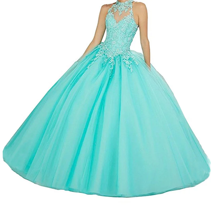 فساتين Vestido de fiesta للبنات حلوة 16 Quinceanera رسن دانتيل زينة حفلة موسيقية فستان الأميرة الكرة ثوب الزفاف رداء حفلات الزفاف