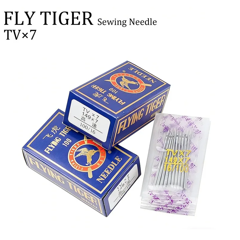 

100PCS TV×7 Fly Tiger Needles for Double & Triple Needle Chain Stitch Sewing Machines, Blind Stitch Machine Needles