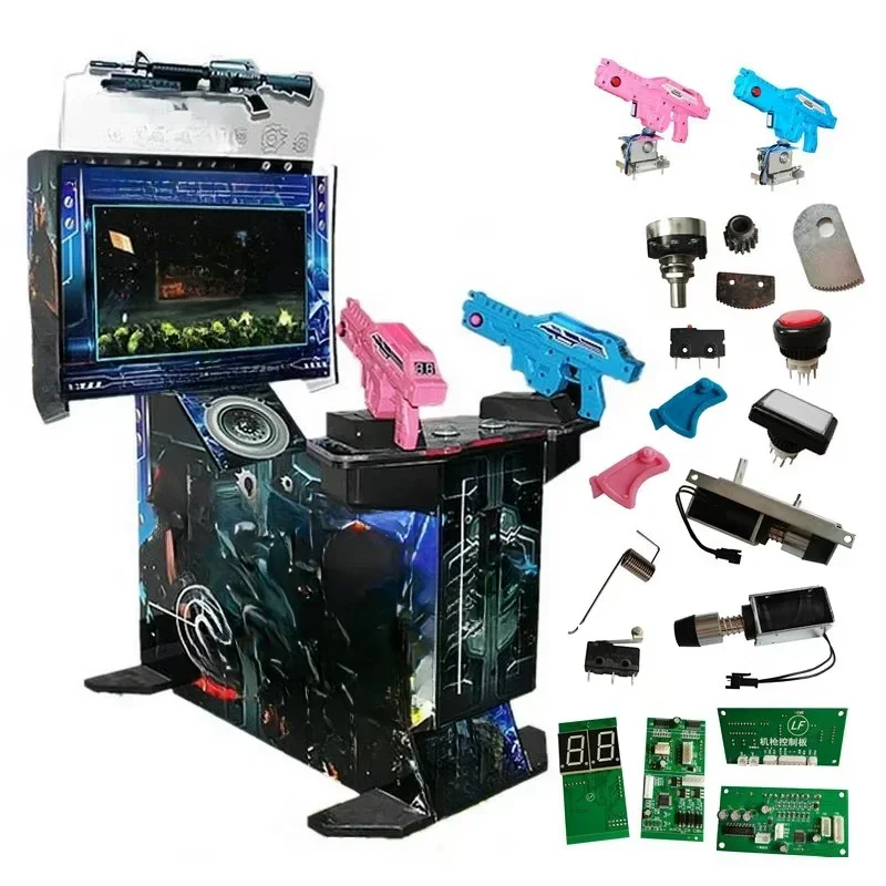 

Exciting Electronic Simulator Game Kids Ejection Gun Coin Operated Shooting Amusement Arcade Machine