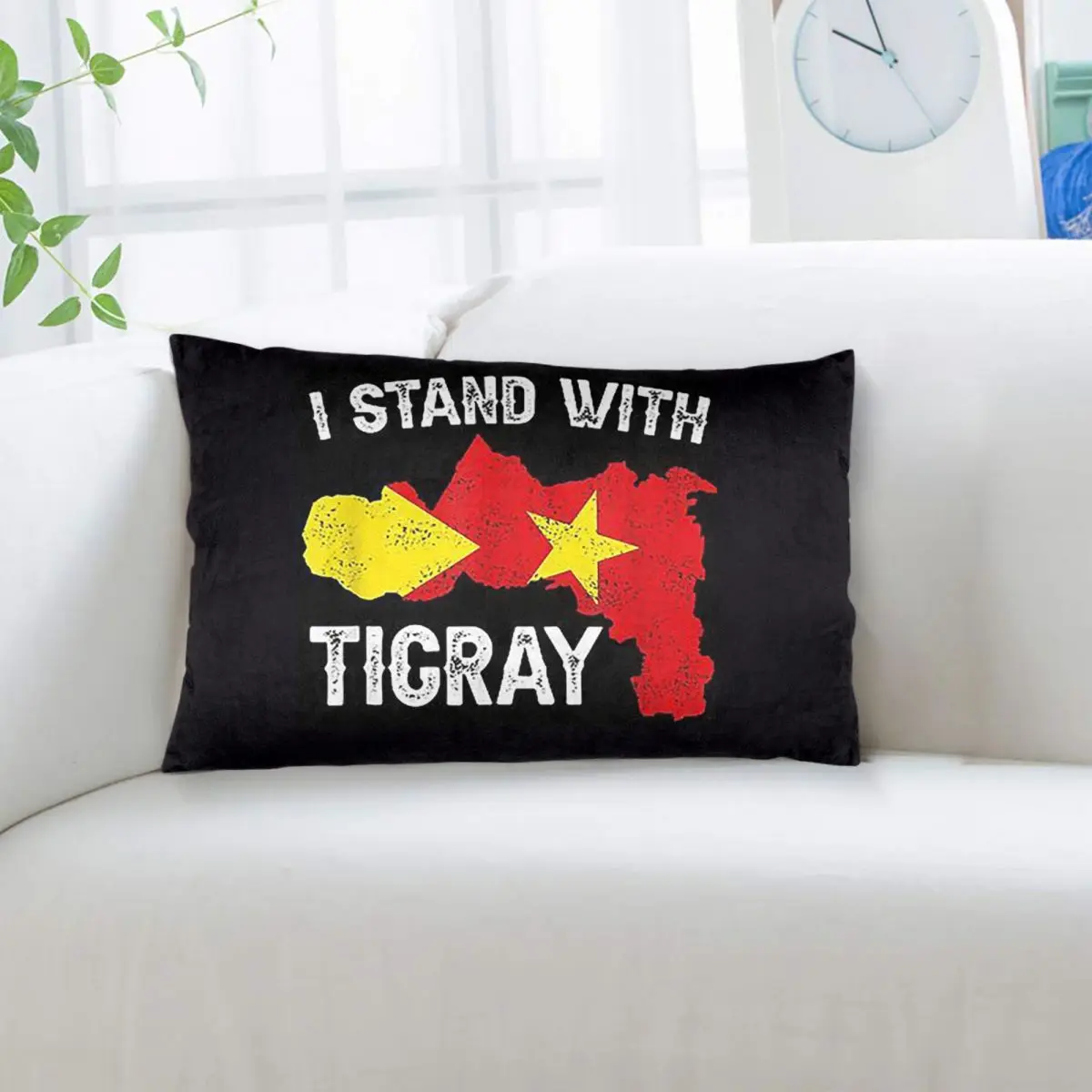Tigray Flag Ethiopian Rectangle Pillowcase Cushion Cover Decor Bedroom Bed Home Comfort Throw Pillow