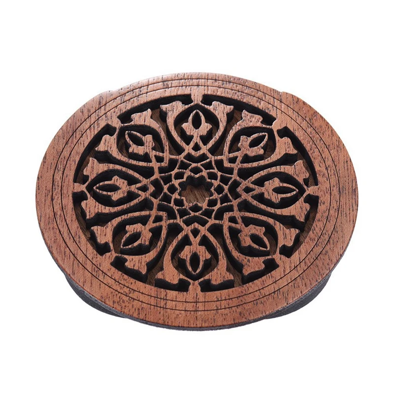 

Guitar Wooden Soundhole Sound Hole Cover Block Feedback Buffer Mahogany Wood For EQ Acoustic Folk Guitars Durable Easy To Use