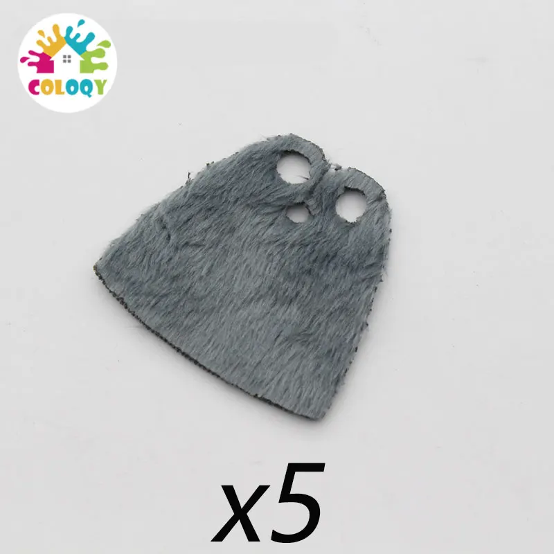 MOC 빌딩 블록 피규어 액세서리 착용 작은 입자 느슨한 조각 플러시 망토 인조 모피 코트 망토 전투 가운