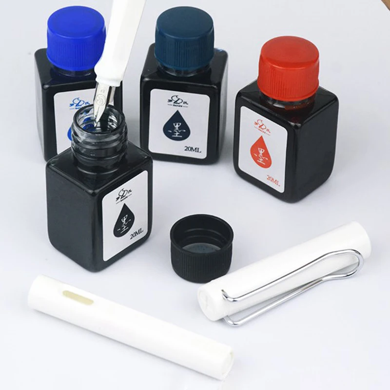 20ml Dip Pen Ink Bottle Cartridge Blue Ink Fountain Pen Ink Refilling Inks Available Students Writing Calligraphy Art Stationery