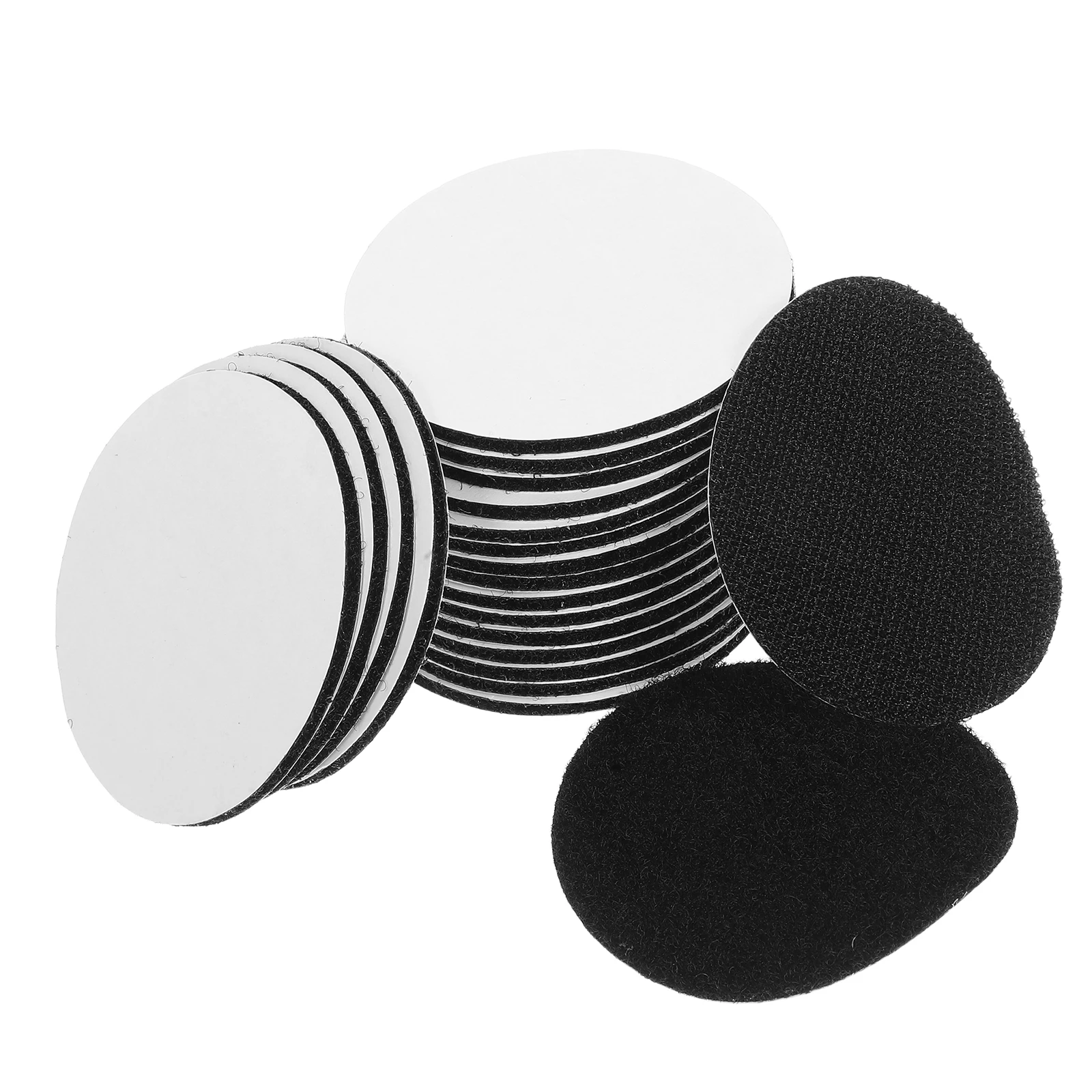 

20 Pairs Hook Fixation Patch Tape Small Sticky Circle Fasteners Adhesive Dot Stickers Non-slip