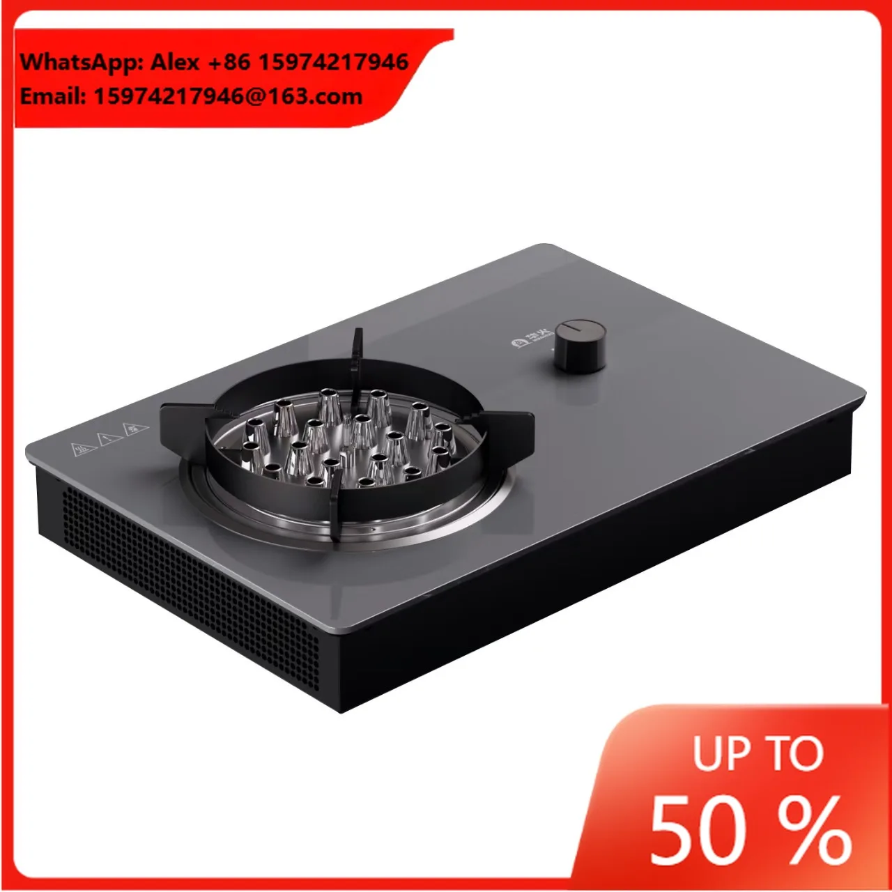 Plug-and-Play Tempered Glass Plasma Electric Open Flame Stove Safe Eco-Friendly High Efficiency 3000W Commercial Use Cooktop