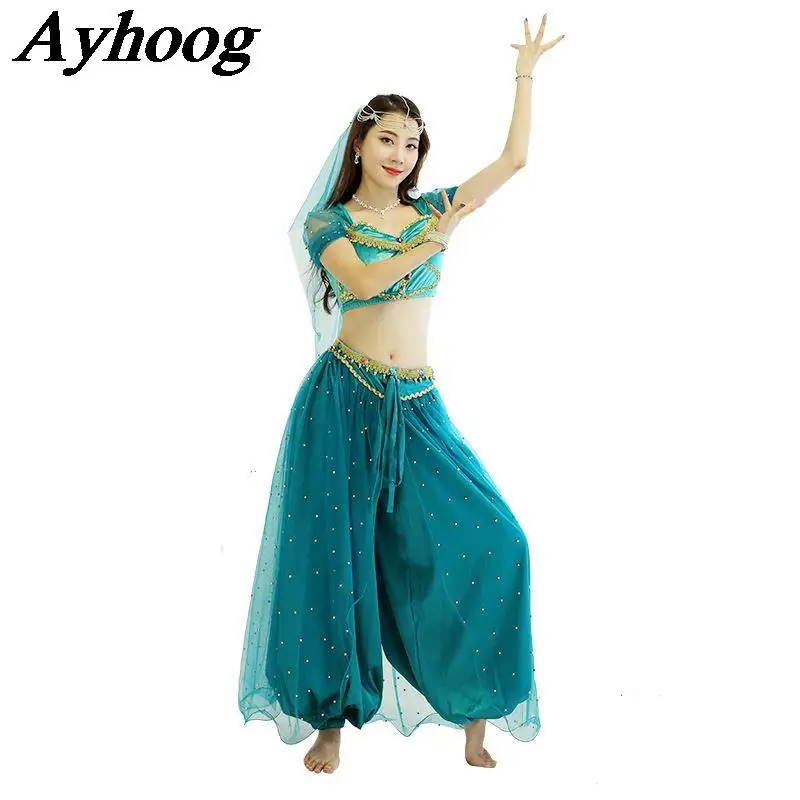 الكبار بوليوود الهندي ملابس الرقص النساء مهرجان الأميرة العربية الرقص الشرقي زي هالوين الياسمين الأميرة يتوهم الزي #2