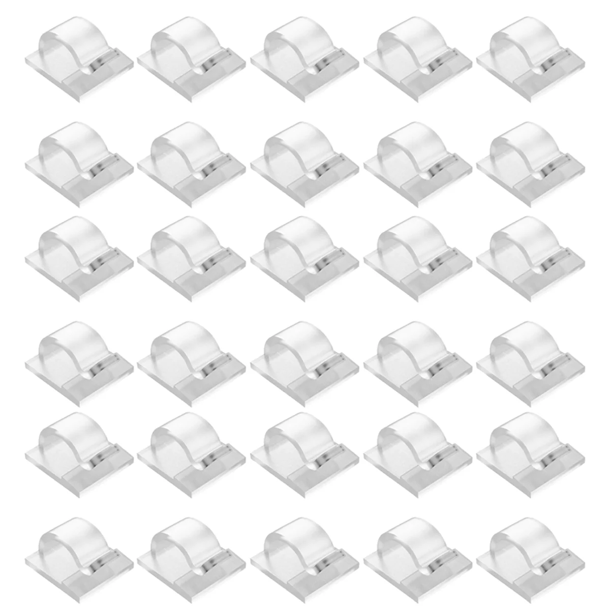 

T80C Hooks for Outdoor String Lights Clips 30 Pack Clips Clear Light Hook with 30 Waterproof Adhesive Backing