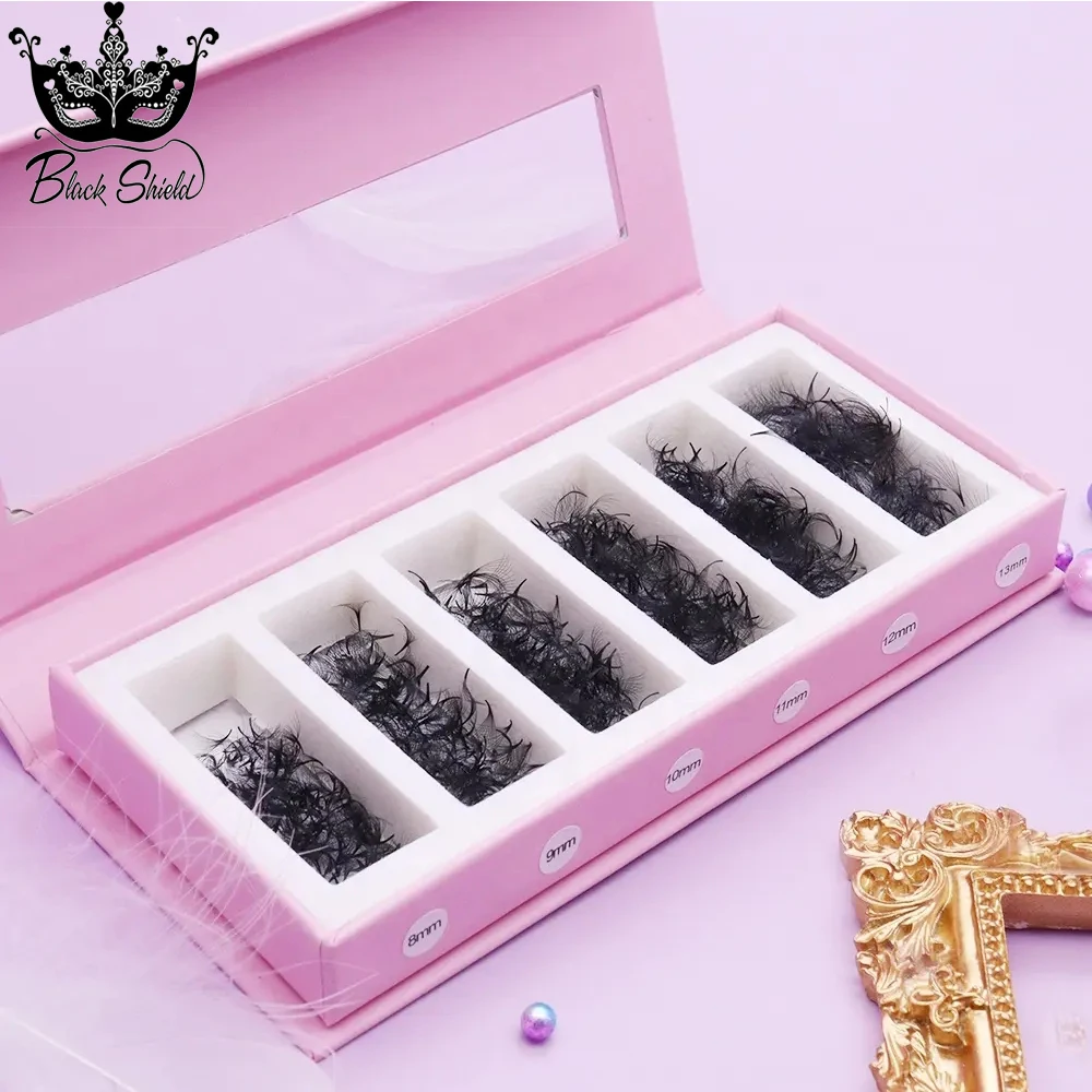 1000fans 3D-20D Premade Volume Fans Mixed Length 8-13mm 0.07D Sharp Pointy Stem Premade Loose Fans Thin Root Individual Lashes