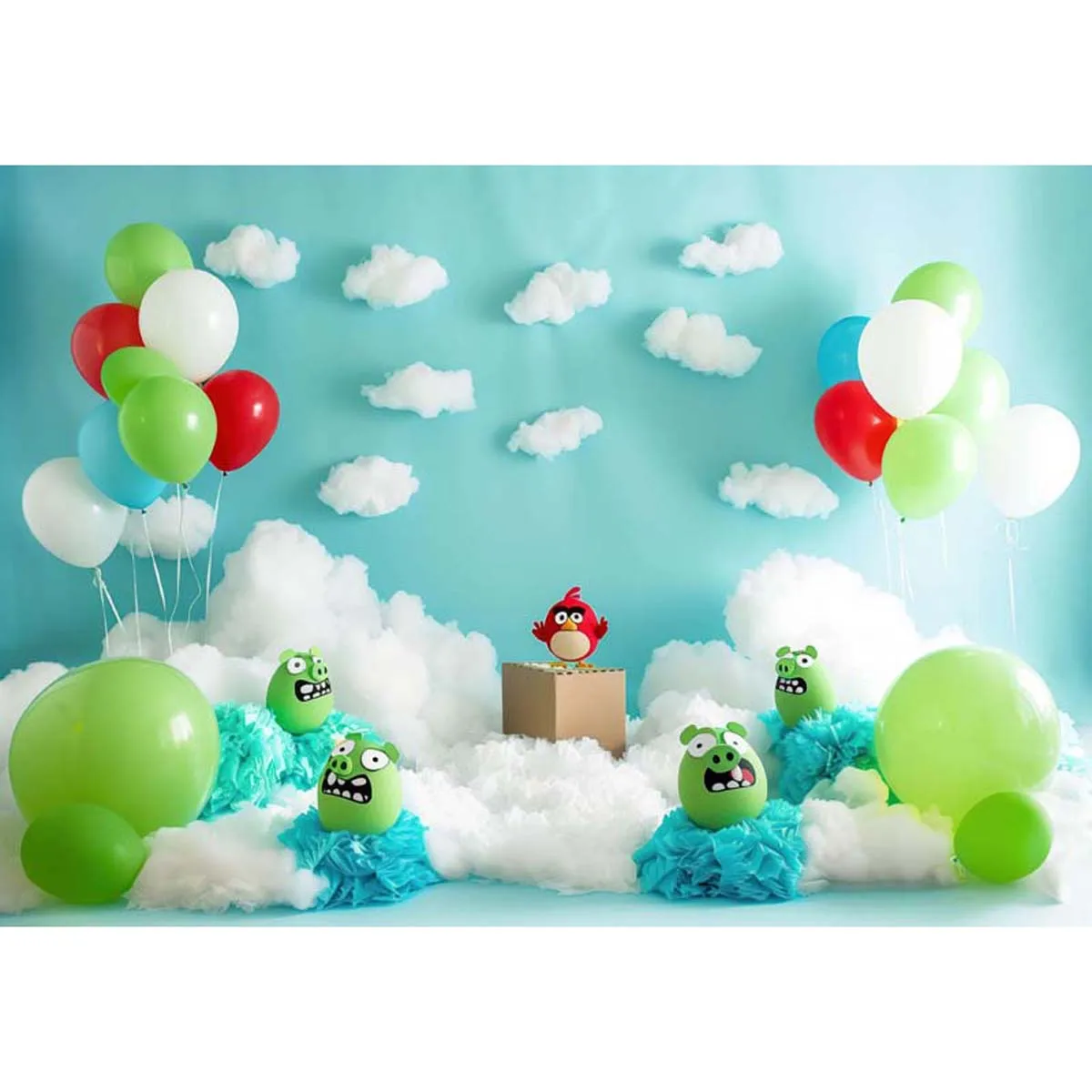 

Allenjoy Cartoon Birds Balloons Backdrop