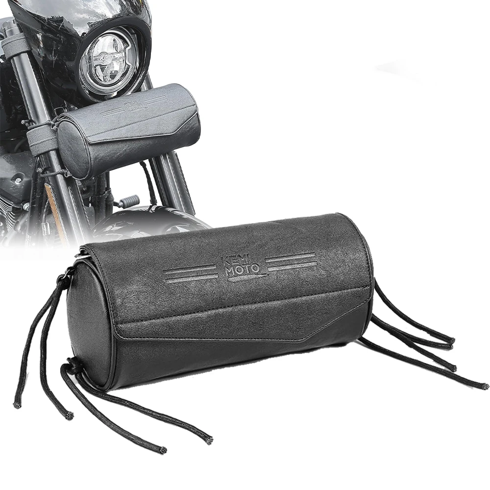 

Motorcycle Fork Bag Handlebar Tool Bags PU Waterproof Storage Pounch Universal for Motorcycle Dirt Bike Bicycle Accessories Bag