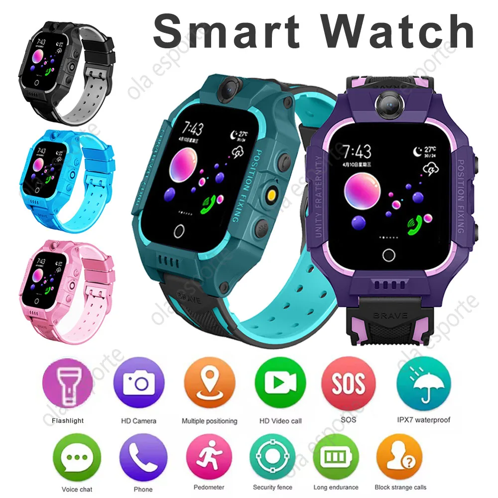 

Детские умные часы с SIM-картой, 2G, Интернет HD, часы с видеозвонком, водонепроницаемые, GPS, SOS, монитор местоположения, детские умные часы для мальчиков и девочек, подарок