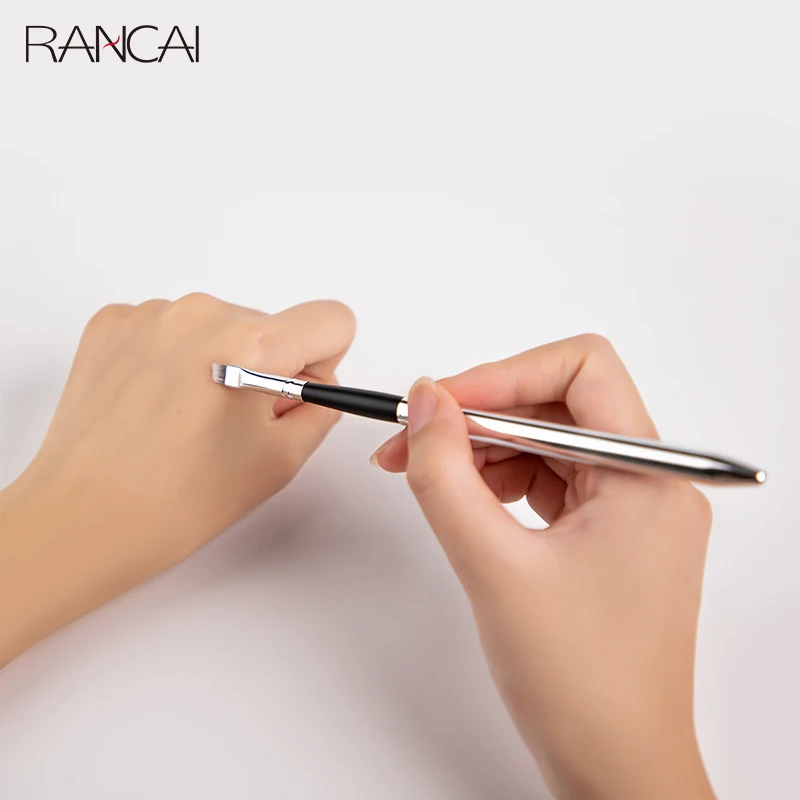 RANCAI 1 PCS Eyebrow Brush Professional Small Angled Brushes High Quality Eye brow liner Contour Eyelash Cosmetic Beauty Makeup