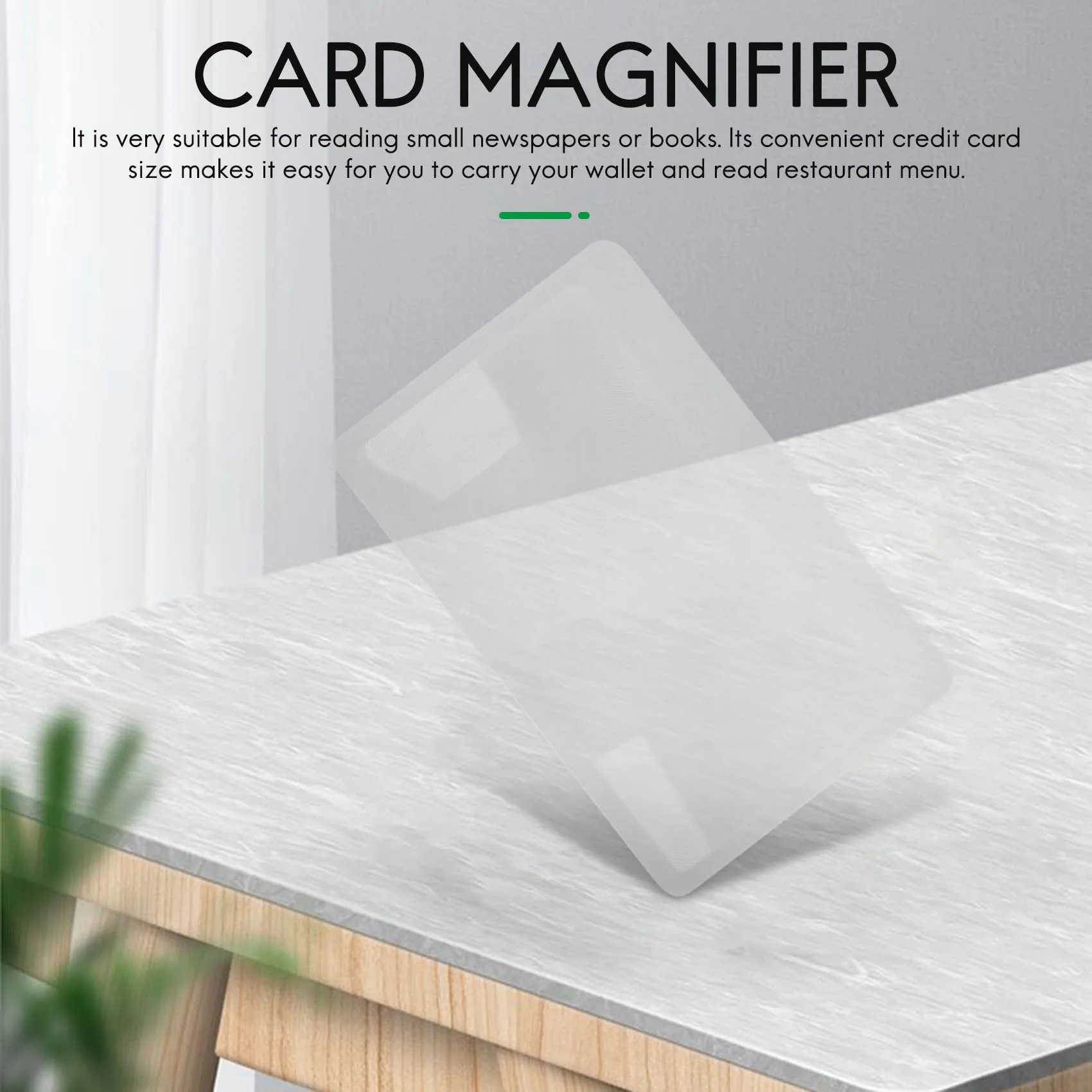ABQR 3 X Magnifier Magnification Magnifying Fresnel Pocket Credit Card Size Transparent magnifying glass