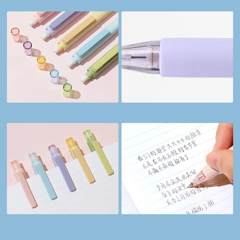 Kaco Cute Mechanical Pencil 0.5MM HB Lead  Built-in Eraser Automatic Pencils Student School Supplies Lapices Office Stationery