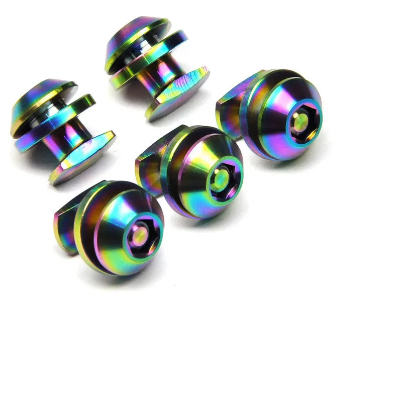 4 قطعة دراجة C المشبك أحذية الفرامل التيتانيوم الجوز ل Brompton Cline Pline Tline أحذية الفرامل مسامير التيتانيوم #2