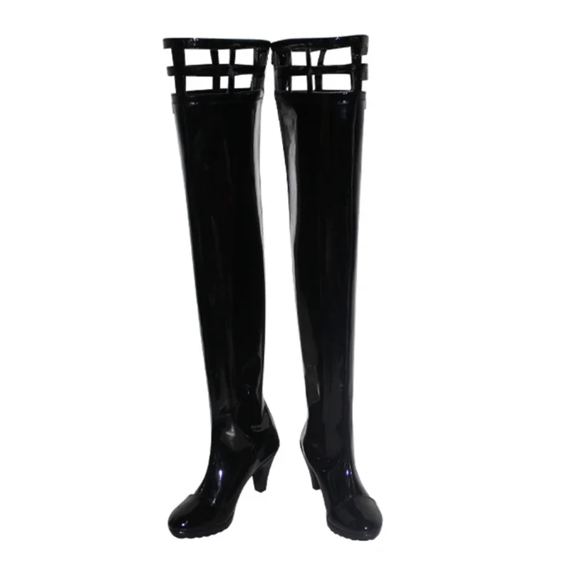 Dropshipping Anime SPY X FAMILY Yor Forger Cosplay Women Over Knee High Shoes Lady Female Black Punk Gothic Boots