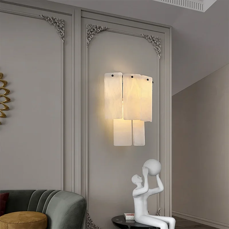 Modern Wall Lamp American Copper Gold LED for TV Background Bedroom Hallway Lighting Fixture