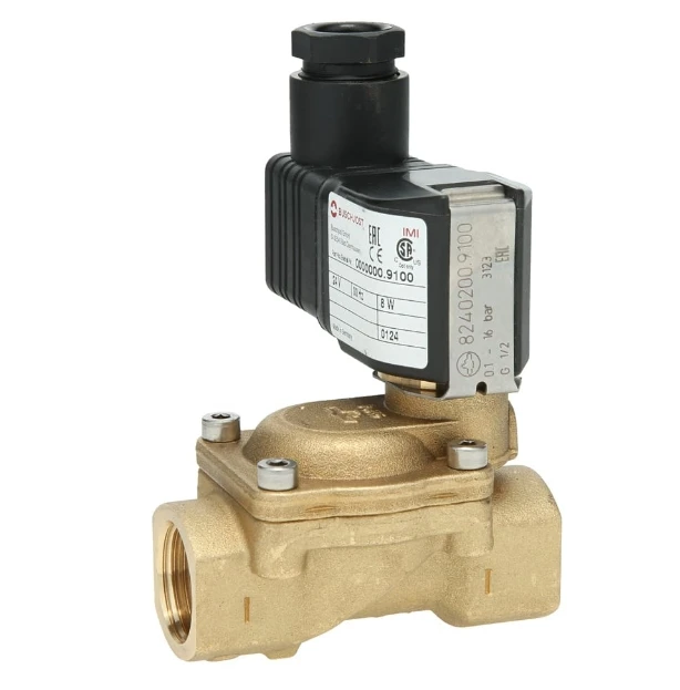 Elettrovalvola ad azione indiretta in ottone ad alto flusso 8240200.9101.23050 Design compatto trasparente