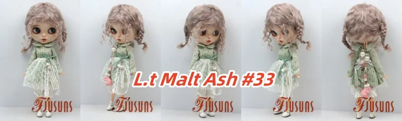 Fjusuns JD644 9-10inch 10-11inch Messy Baby Curly Mini Twintail Mohair BJD Wigs QBaby Pullip Blythes& 18"AG Doll Accessories