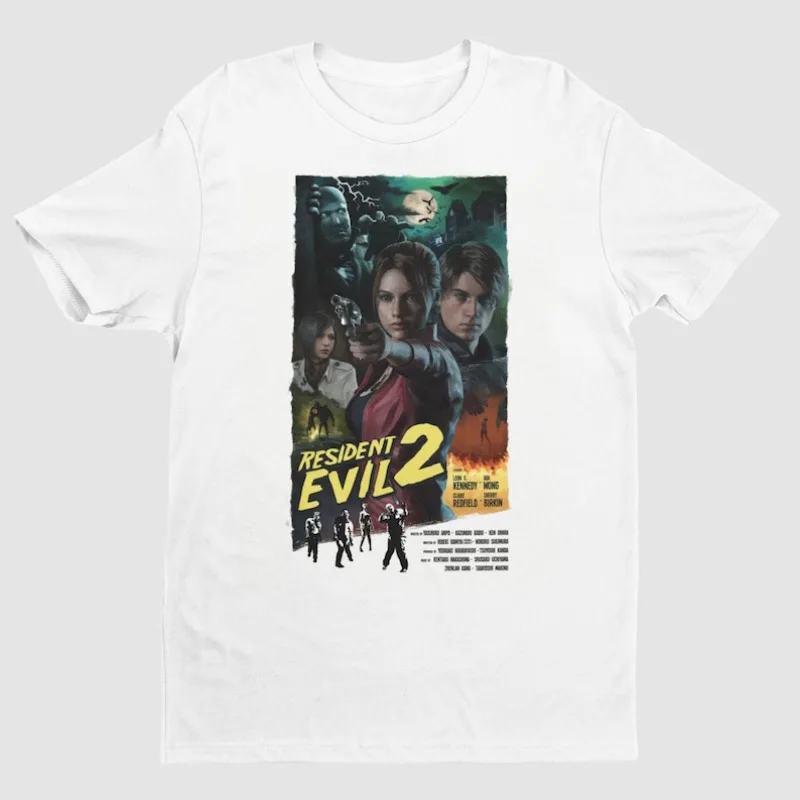 

00012627#A-Resident.Evil 2 Remake Premium Unisex T Shirt | Exclusive Vintage Retro Design | Gifts for Him, Her, Game Collectors