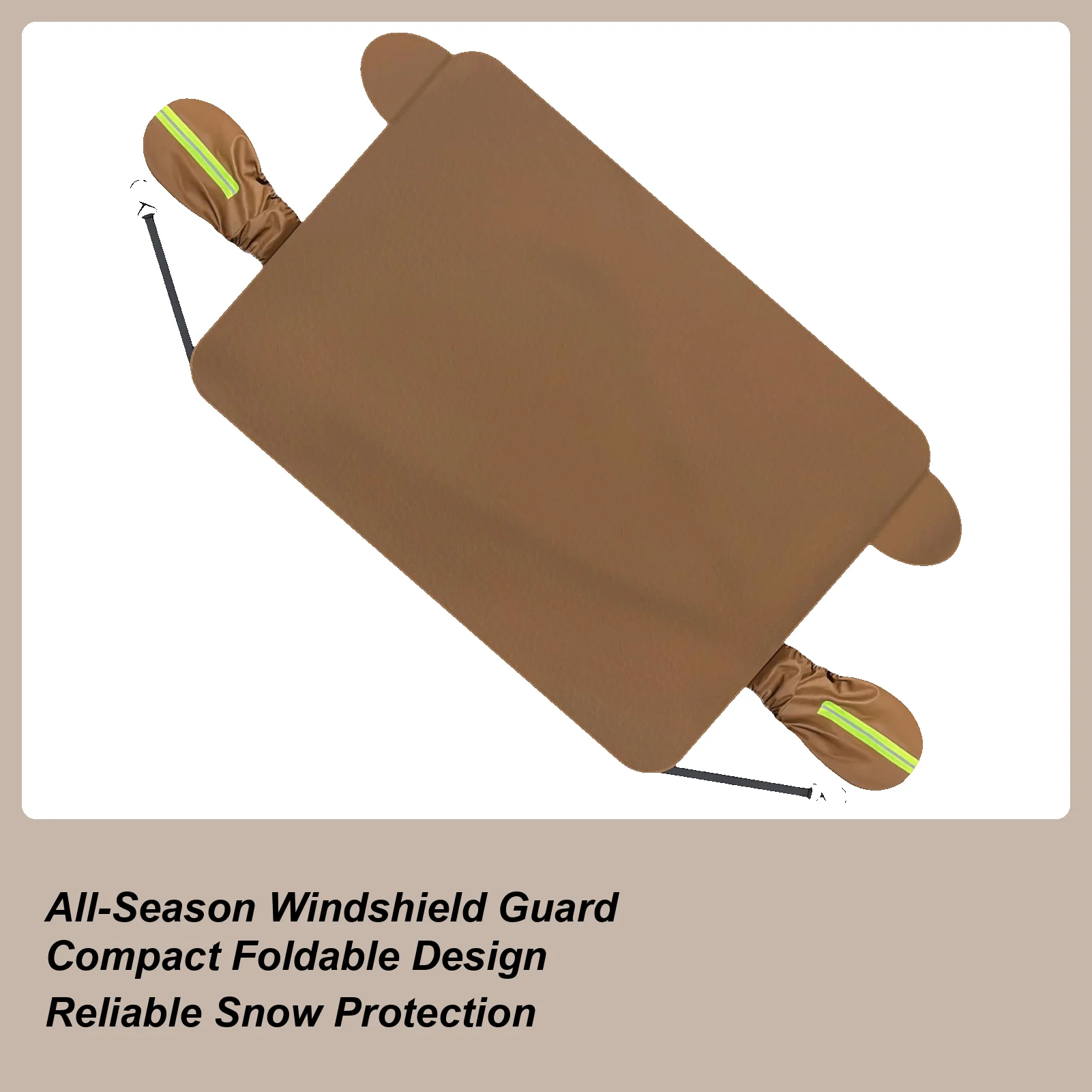 

Car Snow Cover PU Leather Windproof Waterproof Auto Accessories Windshield Sun Shade For Sedans Winter Summer Frost Sun Rain