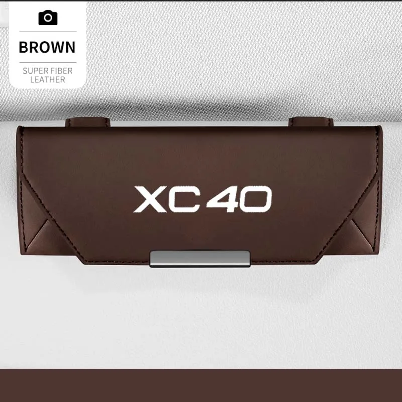 

For Volvo XC40 XC60 XC70 S60 XC90 V70 V60 V50 S60 S80 S90 Accessories Car Visor Sunglasses Glasses Holder Glasses Case Clip Box