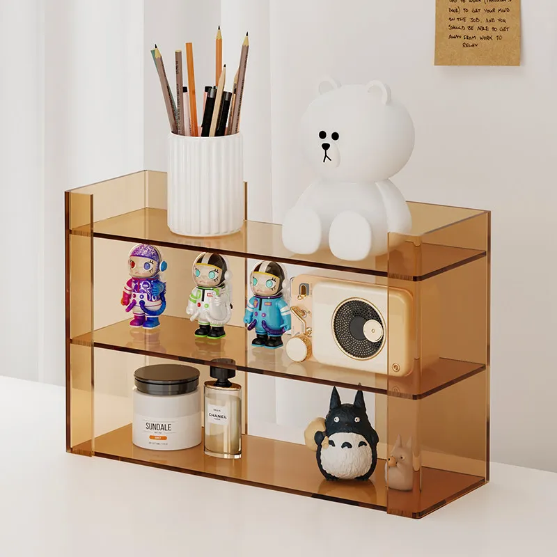 Acrylic desktop shelf, perfume storage box, multi-layer cosmetics office home water cup, small objects, sorting shelf