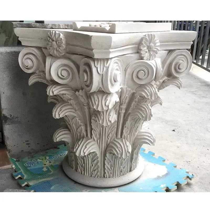 custom luxury hand-carved marble Roman column capital design natural marble stone Roman column capital