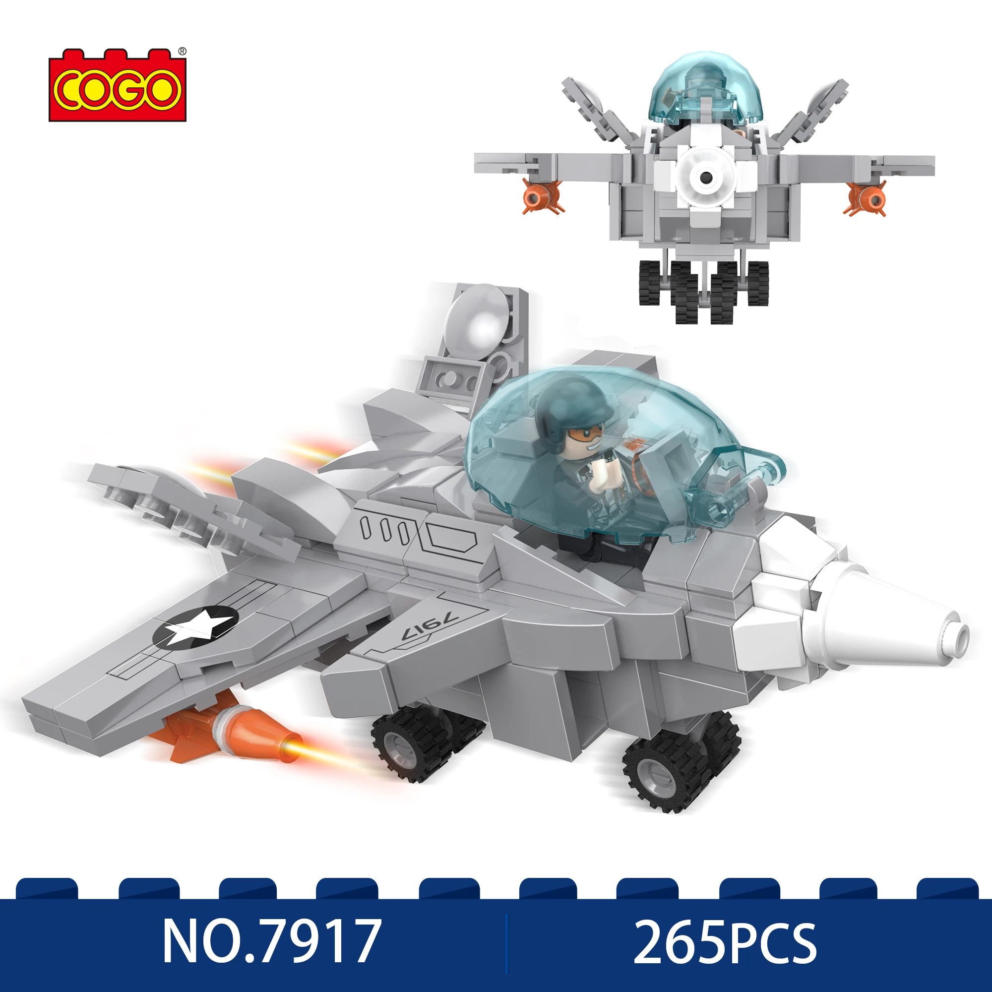 

COGO WW2 Ju-88 Bombing Plane Building Blocks - Military Helicopter Soldier Model Bricks Toy for Kids(265 Pcs)
