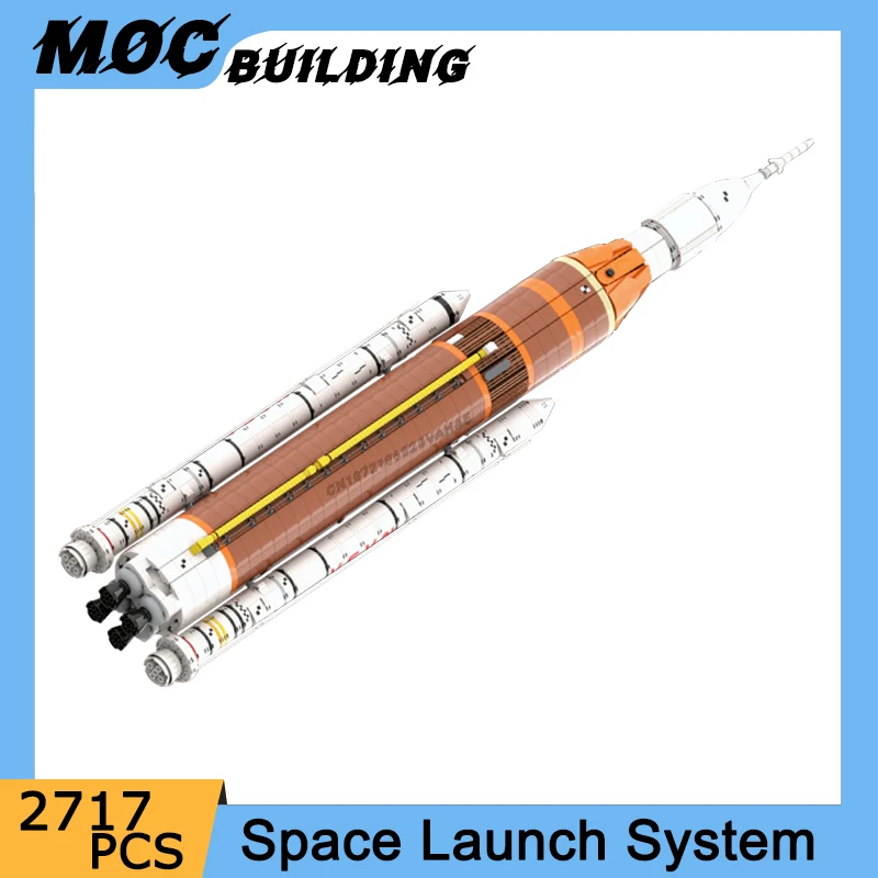 

MOC High-Tech Space Launch System Model Building Blocks 1:110 Scale Rocket Assembly Bricks Aerospace Exploration Toys Xmas Gifts