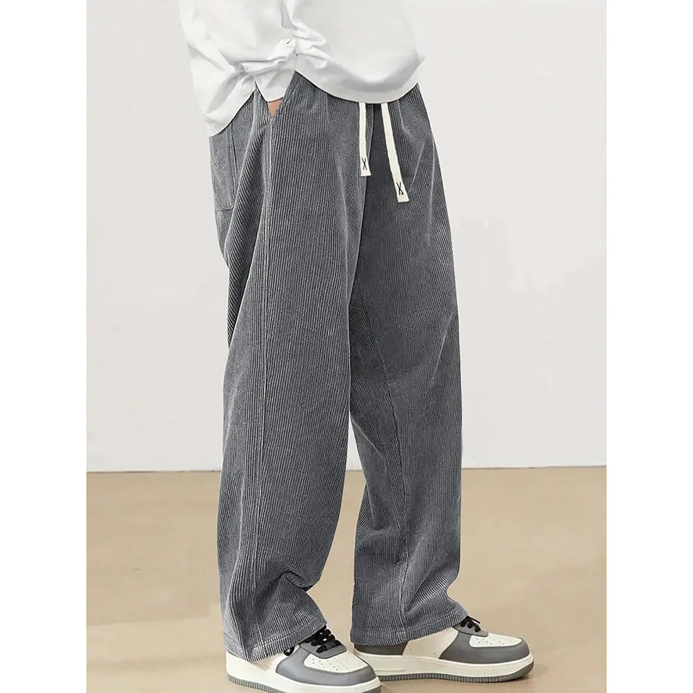 Amerikanische Freizeithose mit Seitenstreifen und Buchstaben-Stickerei, Weites Bein, Lässige Sommerhose für Herren, Locker Fallende Sporthose – Detail 18