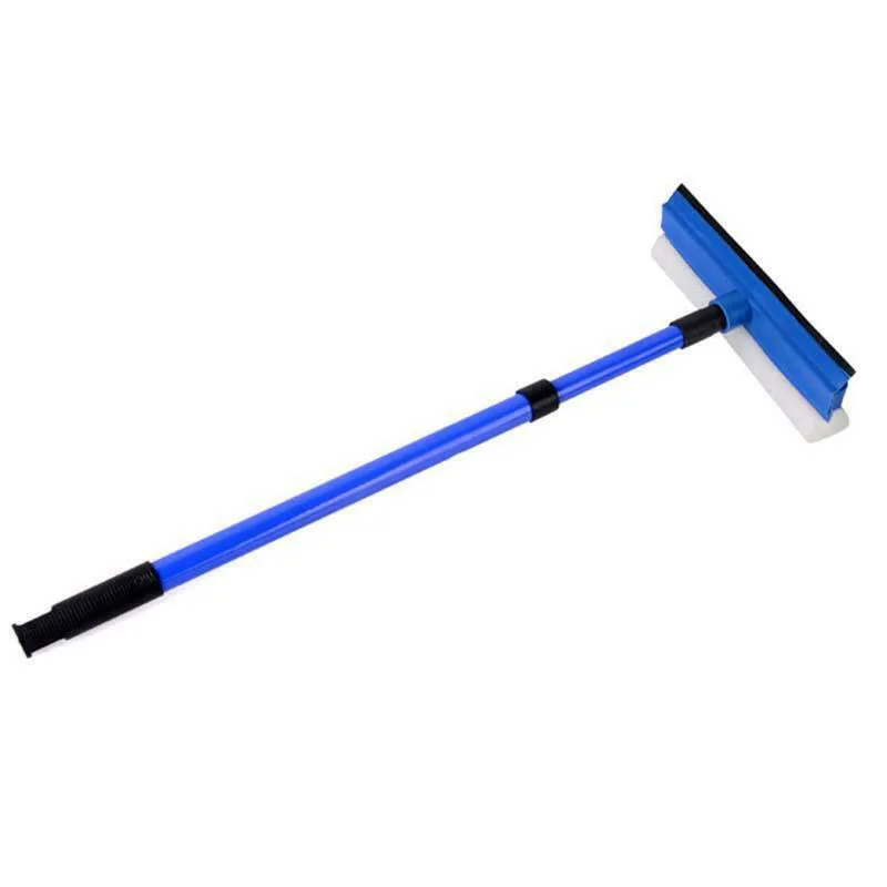 2In1 Telescopic Window Glass Cleaner Wiper Long Handle Sponge Brush Window Mop Squeegee Wiper Cleaning Tools